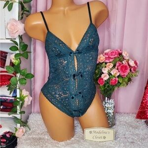 Victoria's Secret Teal Lace Bodysuit